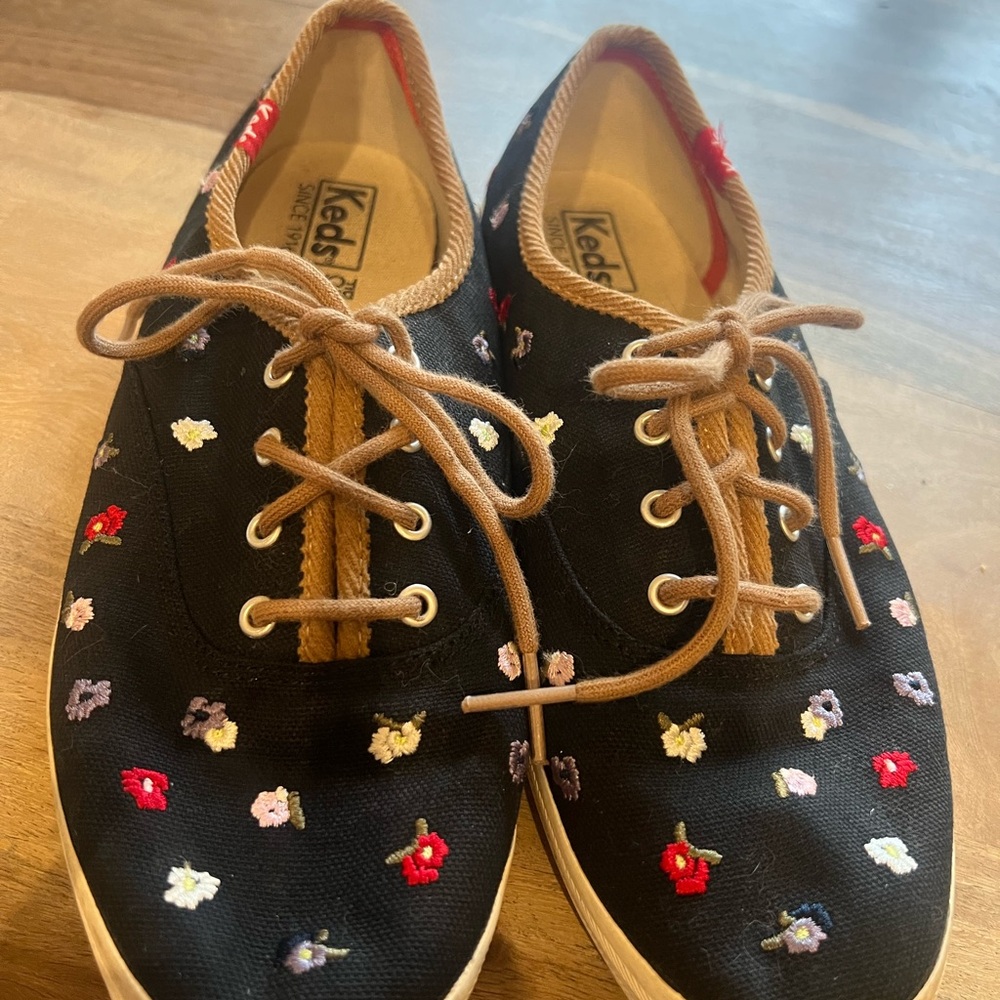 Keds Black Floral Sneakers